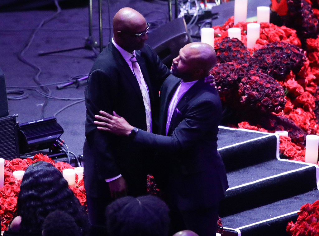 Joe Bryant, Derek Fisher, Celebration of Life, Kobe Bryant, Gianna Bryant Joe Bryant, Derek Fisher, Celebration of Life, Kobe Bryant, Gianna Bryant